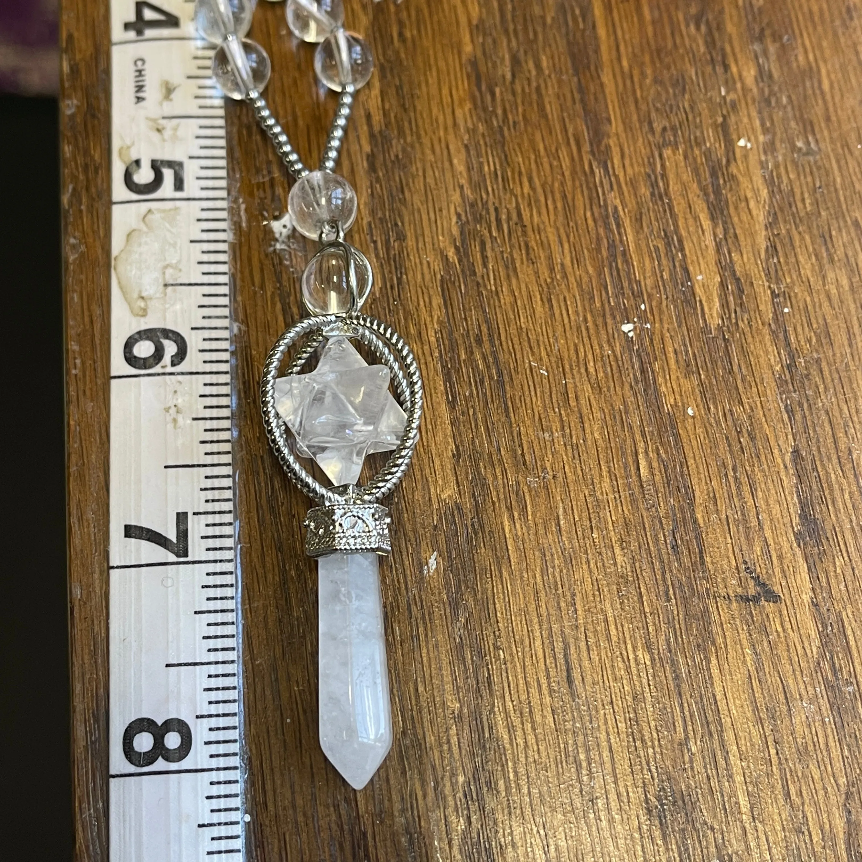 Merkaba gemstone necklace
