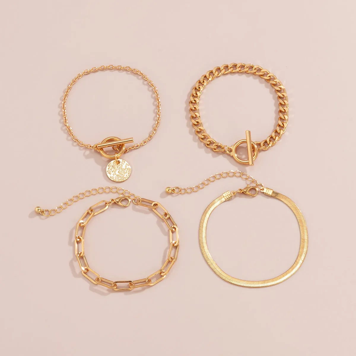 Metal Wind Hollow Chain Bracelet Snake Bone Metal Bracelet