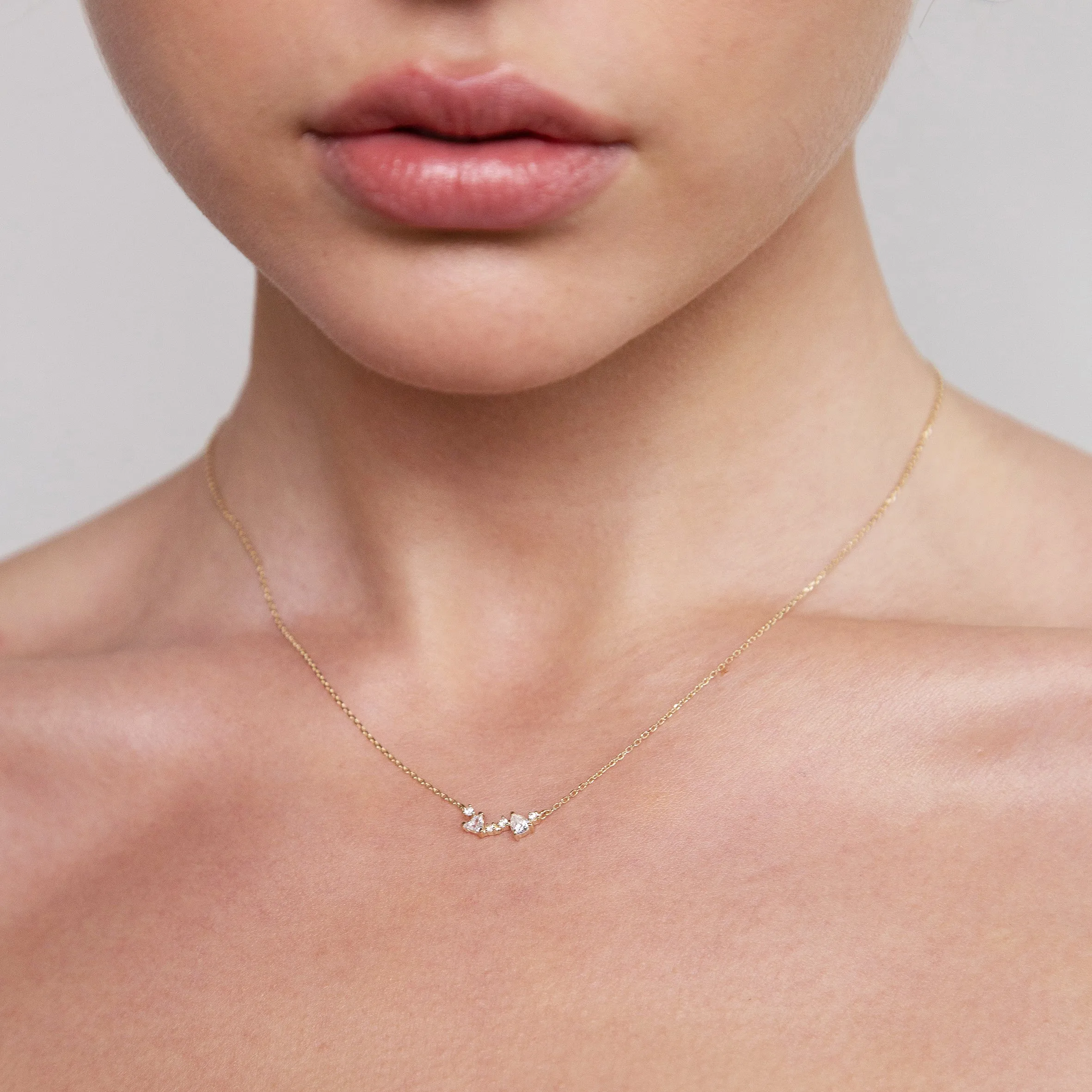Milky way cluster Necklace - 14K/ 18K Gold