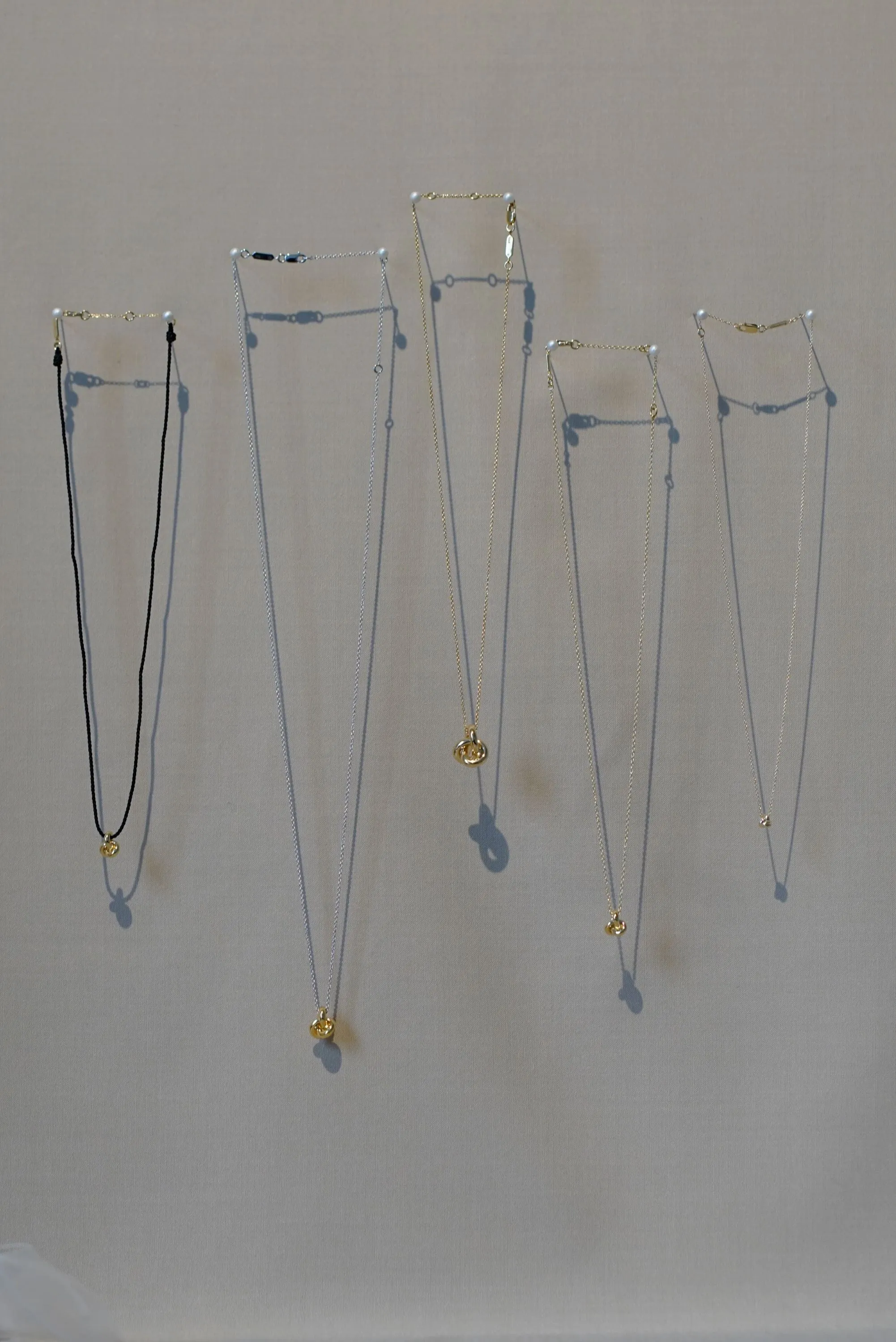 Mini Solid Gold Knot Necklace