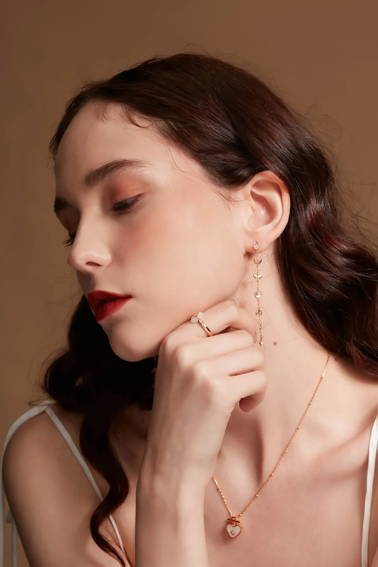 Moonstone Gold Toggle Necklace - Lover
