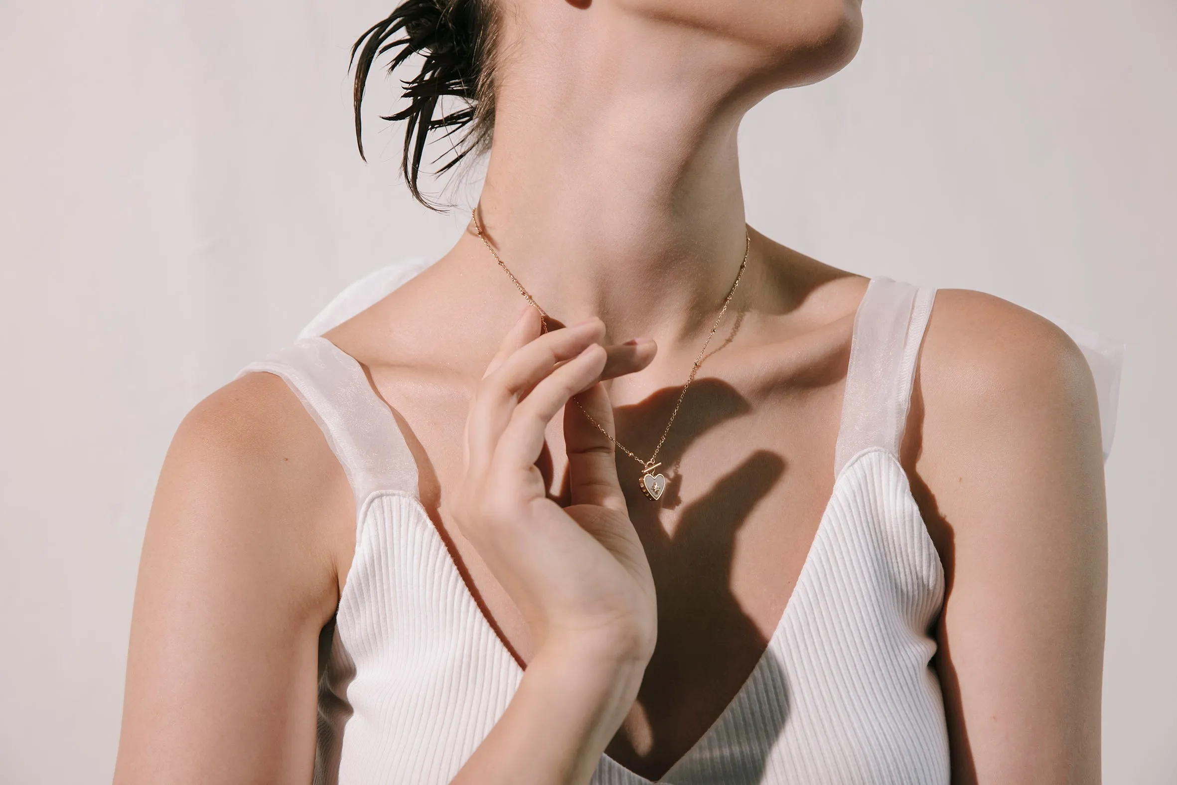 Moonstone Gold Toggle Necklace - Lover