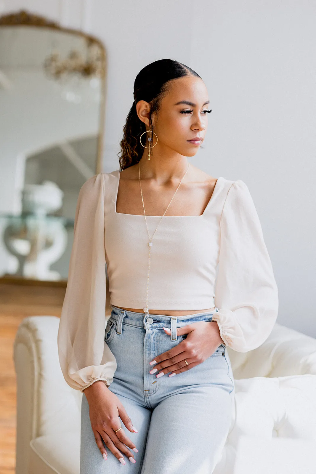 Moonstone lariat