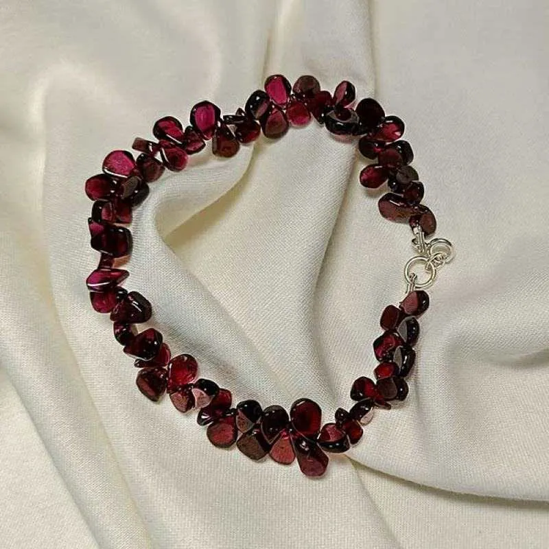 Natural Red Garnet Bracelet