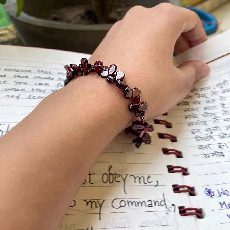Natural Red Garnet Bracelet