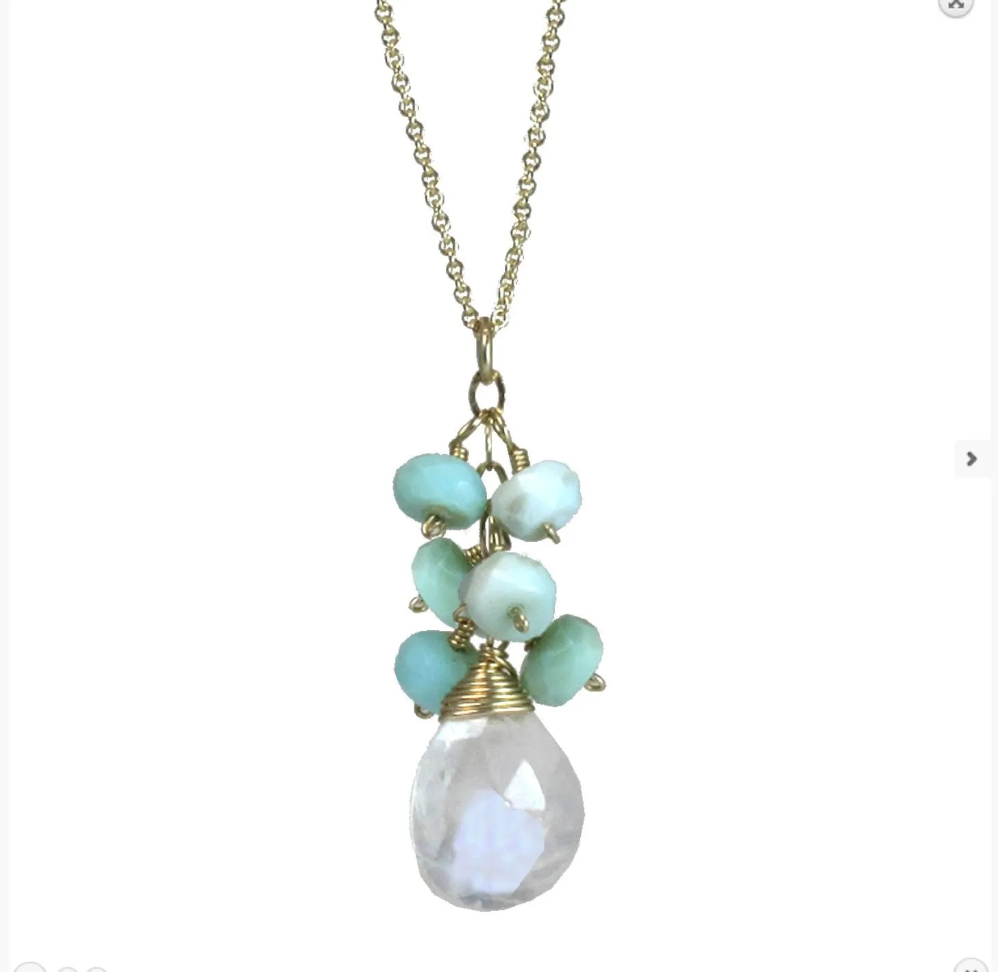 Opal and Moonstone Necklace NK12 by Calico Juno Designs, Bonnie Riconda