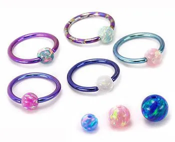 Opal Captive Bead - 3mm-5mm - Price Per 1