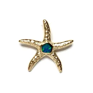 Opal Pendant Inlaid Realistic Star Fish Design
