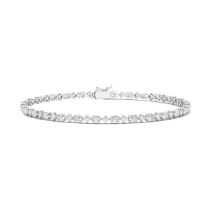 Oval Emerald And Round Diamond Tennis Bracelet