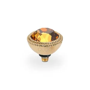 Qudo Fabero 11mm Gold Topper - Light Amber