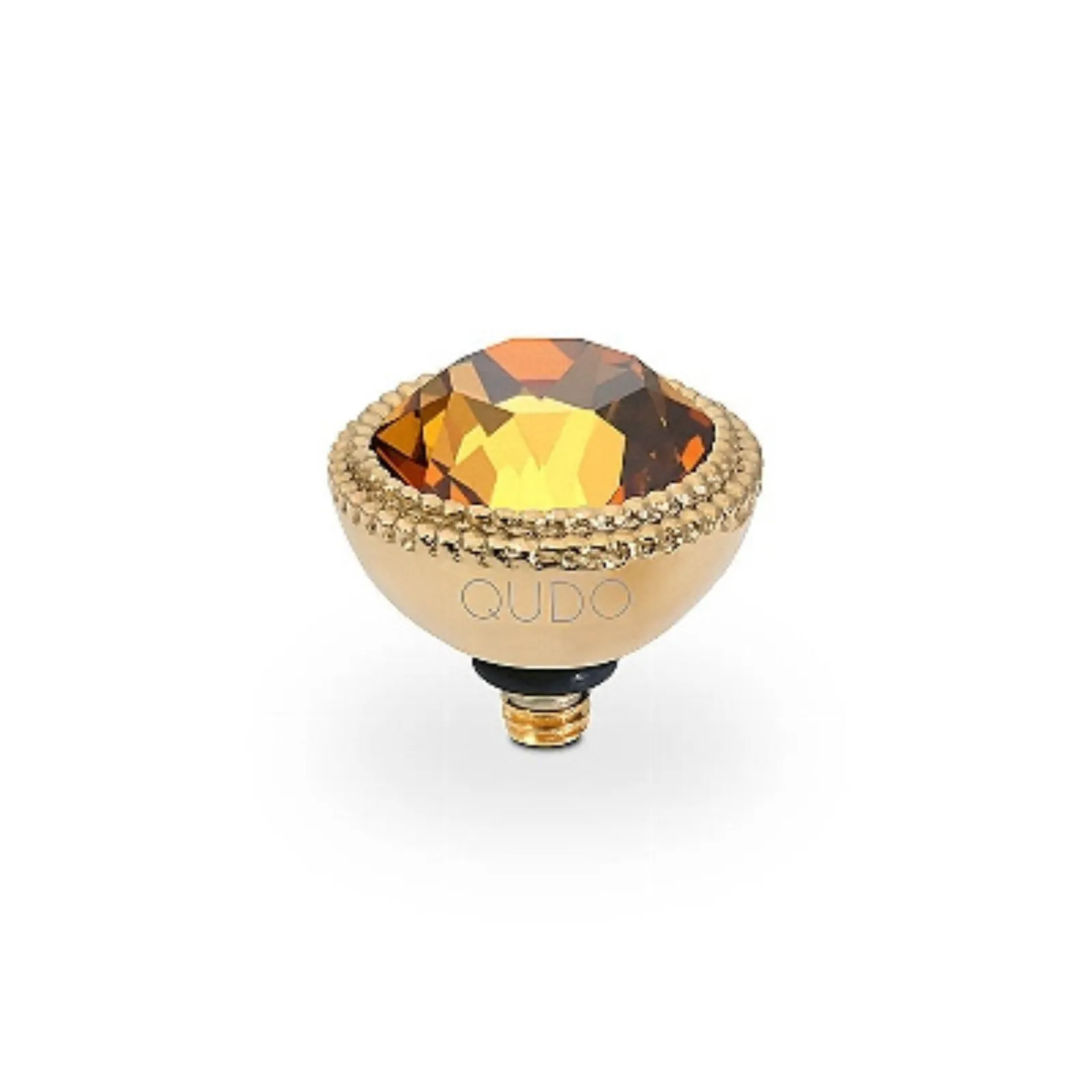 Qudo Fabero 11mm Gold Topper - Light Amber