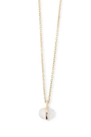 Rainbow Moonstone Bezel Wrapped Necklace