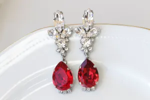 RED LONG EARRINGS