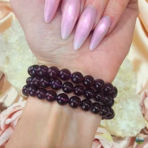 Rhodolite Purple Garnet Bracelet (AA Grade) for Expressing Love and Improve Self Esteem