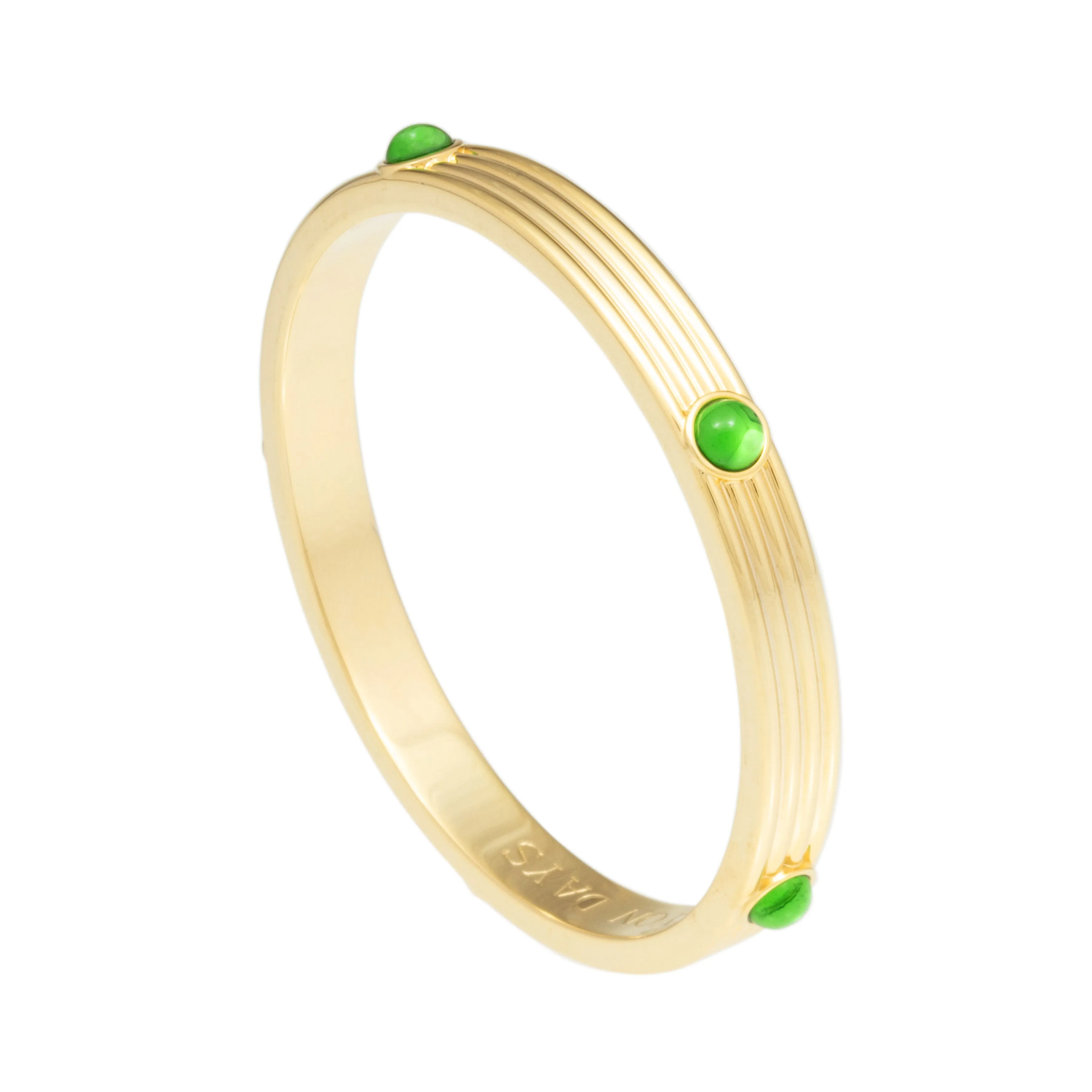 Ribbed Cabochon Emerald