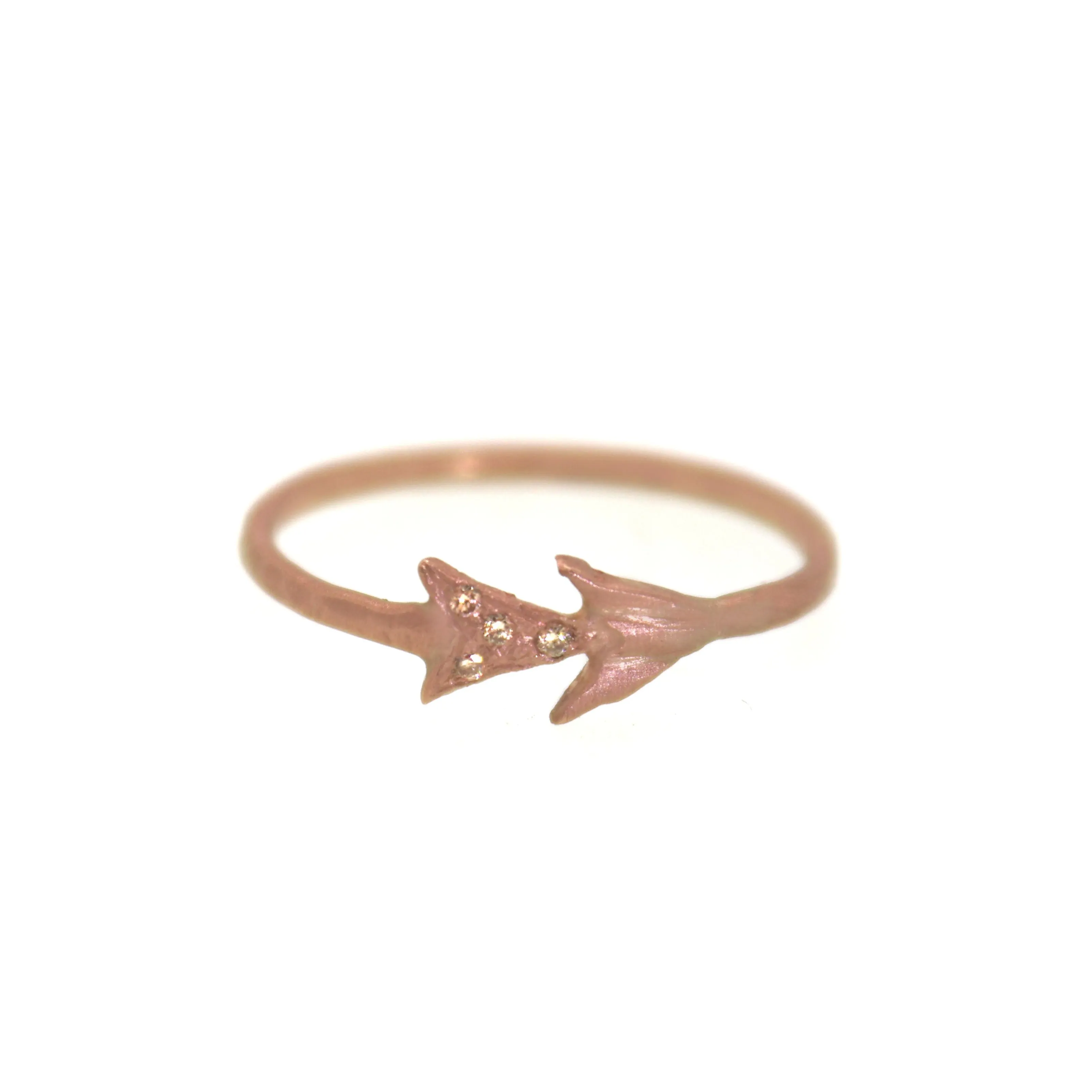 Rose Gold & Diamond Arrow Ring