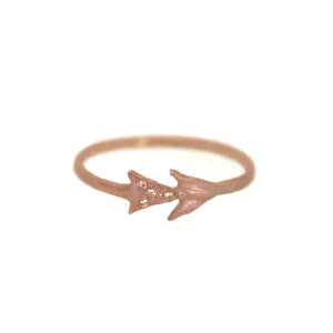 Rose Gold & Diamond Arrow Ring