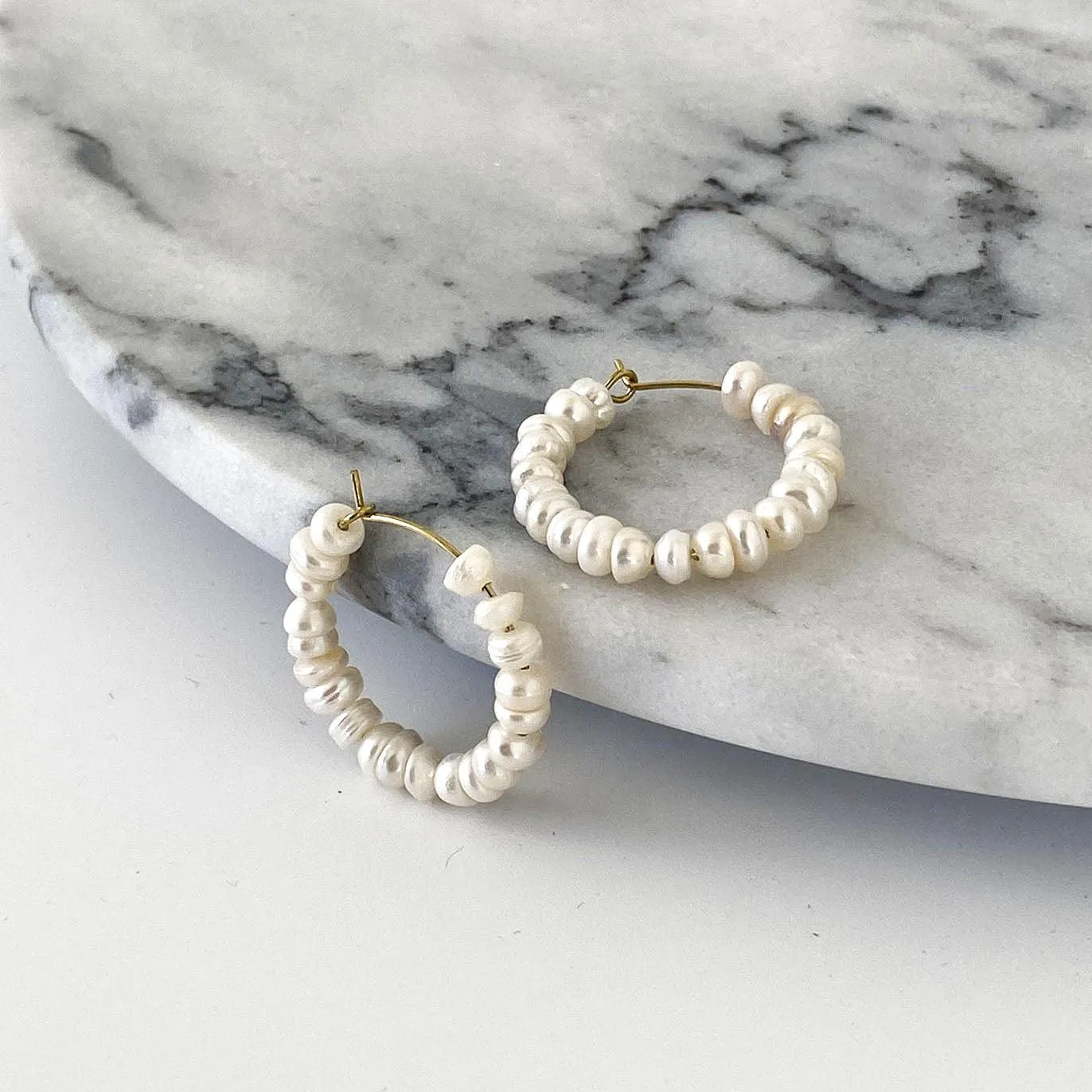 Ruby Pearl Hoop