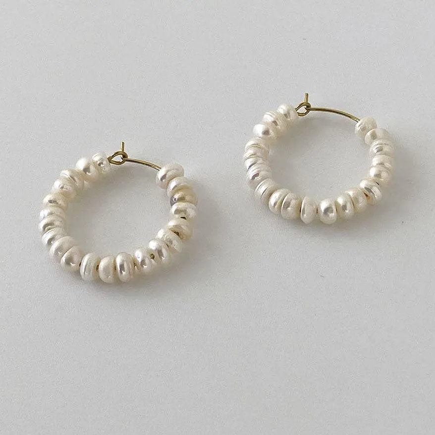 Ruby Pearl Hoop