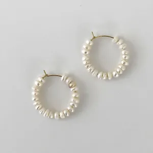 Ruby Pearl Hoop