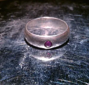 Ruby ring, July birthstone ring, Engagement ring, Stone ring, Sterling silver ring, Silver band ring, Gemstone ring
