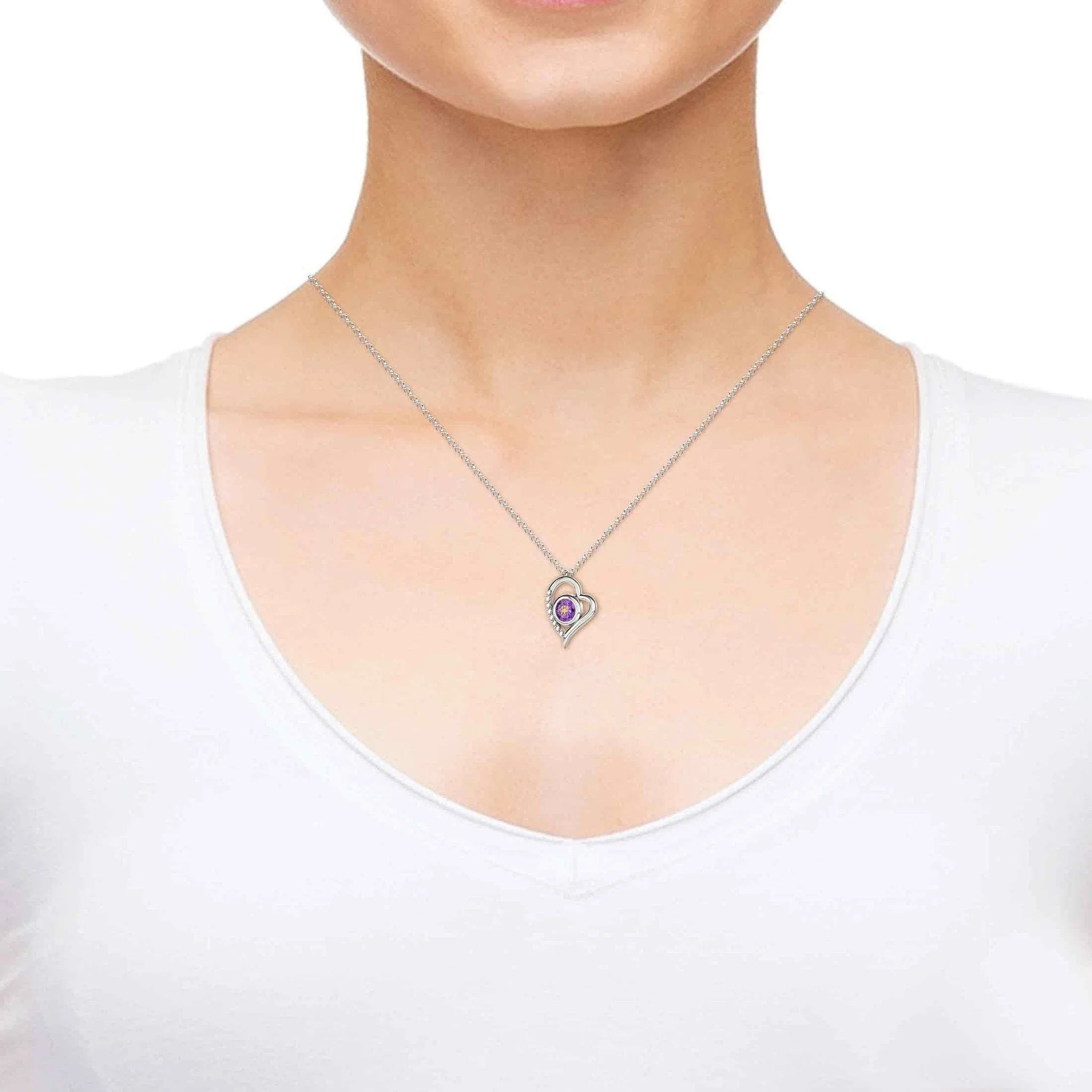 Scorpio Sign, 14k White Gold Diamonds Necklace, Swarovski
