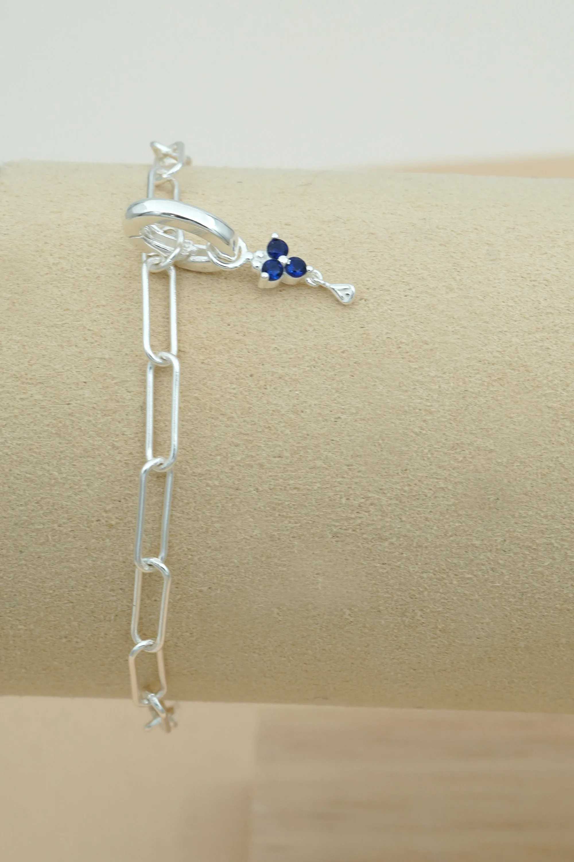 Silver Birthstone Charm - Garnet/January