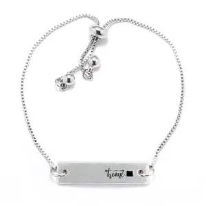 Silver Home is Colorado Adjustable Bar Bracelet