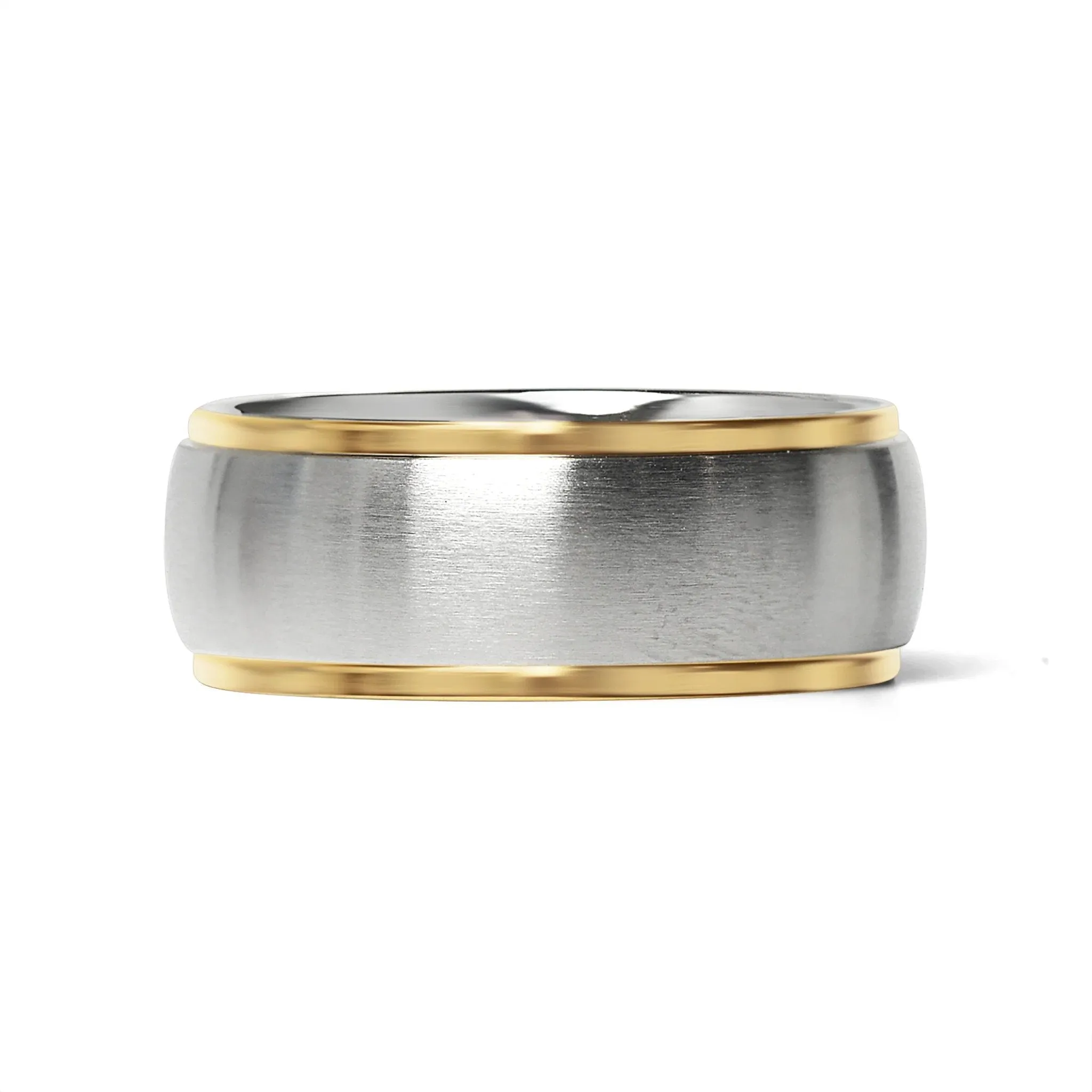 Stainless Steel Gold Edged Rings