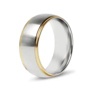 Stainless Steel Gold Edged Rings