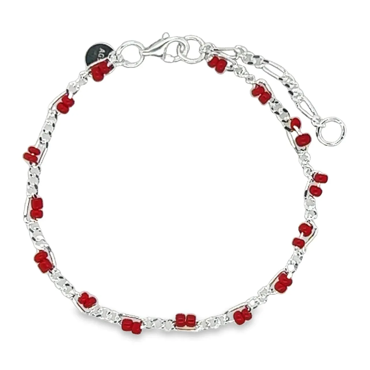 T43 Red Bead Anklet 3mm