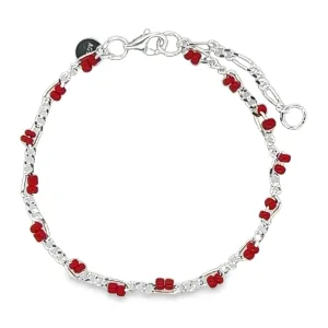 T43 Red Bead Anklet 3mm