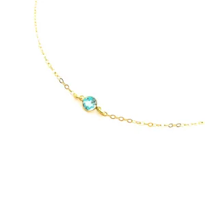 Teagan Blue Topaz Necklace | Gold