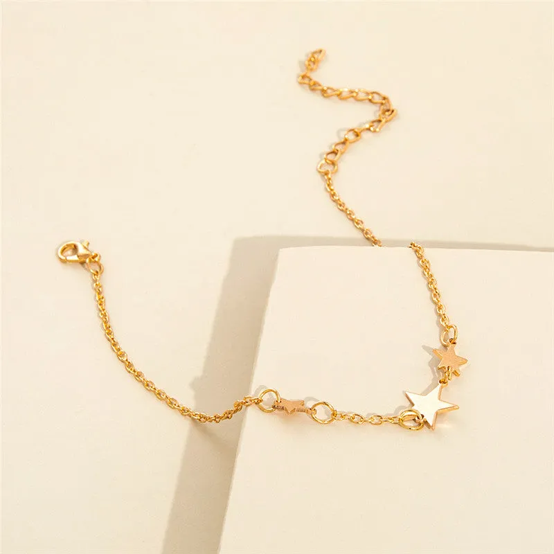 Temperament Simple Style Fashion Five-pointed Star Anklet