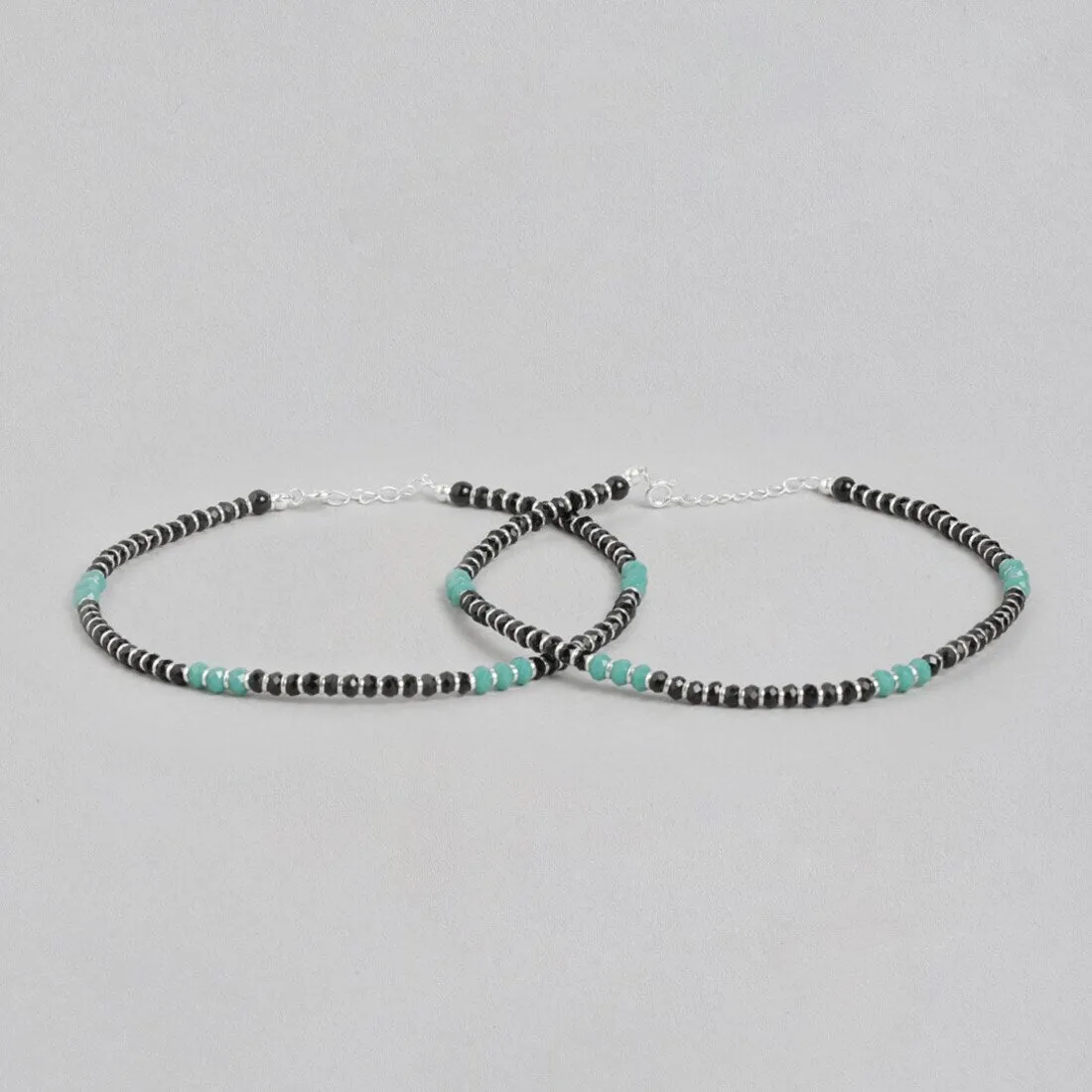 Timeless Sophistication Rhodium Plated 925 Sterling Silver Anklet