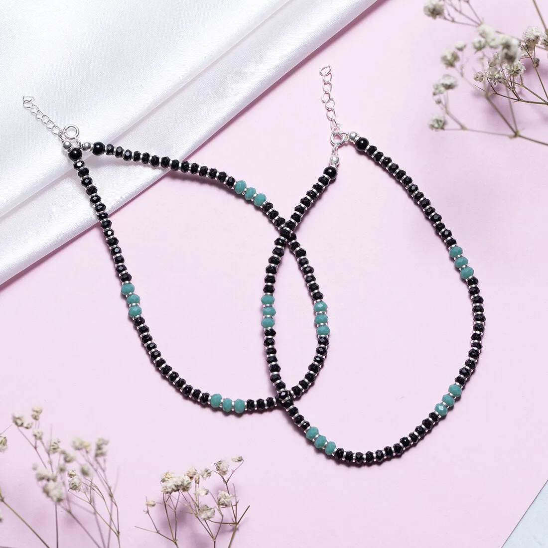 Timeless Sophistication Rhodium Plated 925 Sterling Silver Anklet