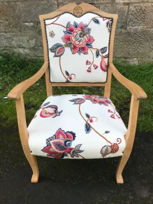 Vintage  arm chair newly reupholstered