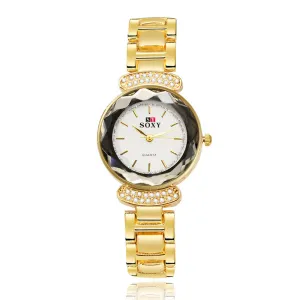 W2741 - Alloy inlaid crystal bracelet watch