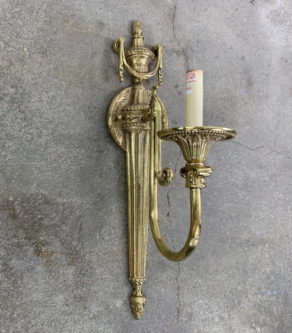 Wall Light Sconce, Brass, Ornate, Traditional
