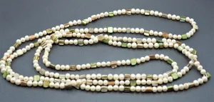Womens Necklace Freshwater Pearls Single Stand Vintage Fashion Jewellery